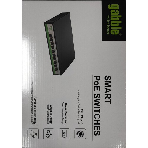GABBLE POE  100 MBPS  8 PORT POE  +2 100MBPS UPLİNK  120W SWİTCH 